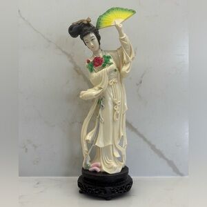 Vintage Vita Hong Kong Geisha Woman Asian Girl Figurine Statue Celluloid Painted